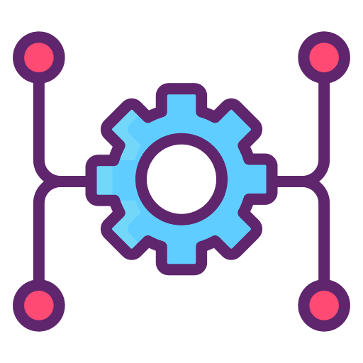 Integration integration networking gear icon
