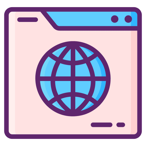Internet seo and web earth grid website icon