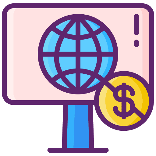 Online service internet dollar money icon