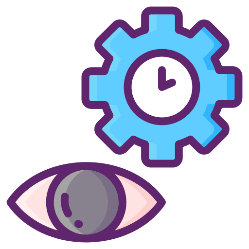 Monitoring software setting gear eye icon