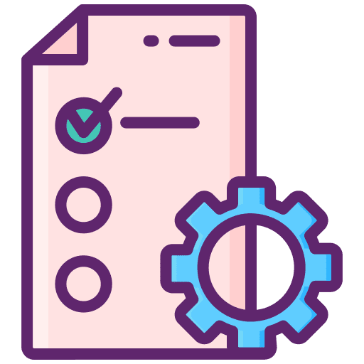 Project management concept project management checklist icon