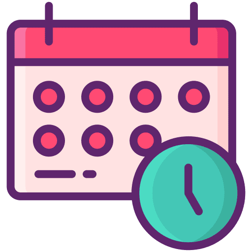 Schedule clock date administration icon