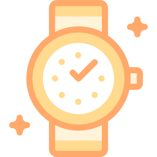 Wristwatch time and date jewel jewelry icon