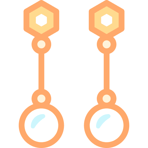 Earrings elegant jewel jewelry icon Earrings elegant jewel jewelry icon