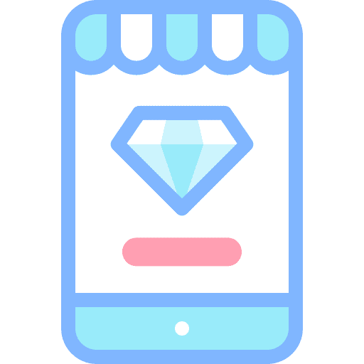 Online shop jewel diamond commerce and shopping icon Online shop jewel diamond commerce and shopping icon