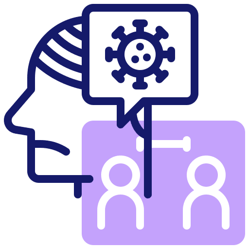 Anxiety healthcare and medical covid nervous icon