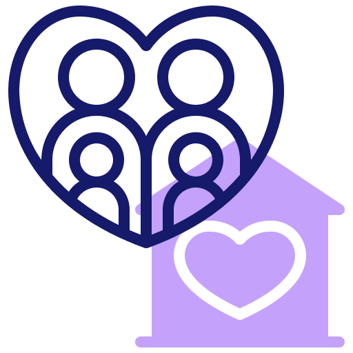 Family kid and baby daughter mother icon