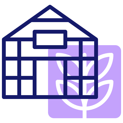 Green house green house go green eco house icon