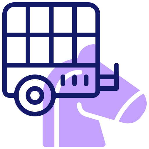 Wagon transportation animal cage icon Wagon transportation animal cage icon