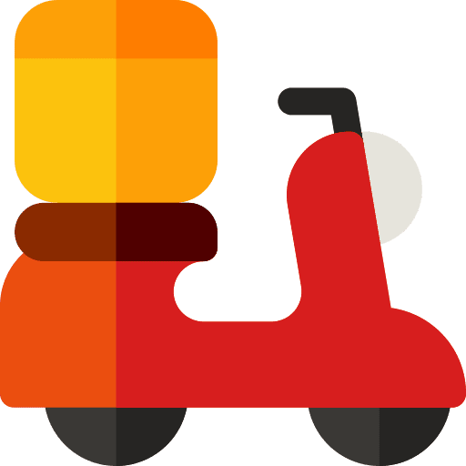 Food delivery transportation shipping and delivery vehicle icon Food delivery transportation shipping and delivery vehicle icon