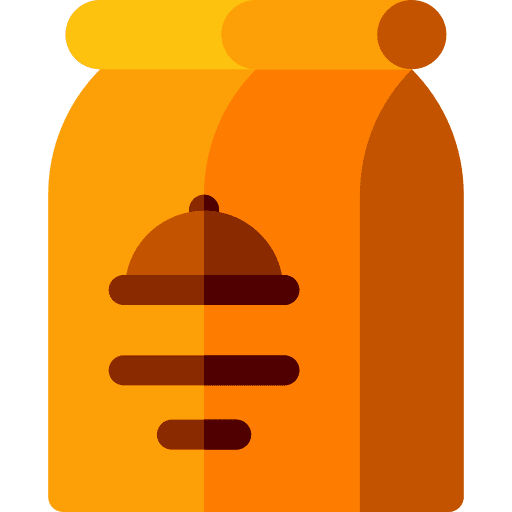 Food package food and restaurant package paper bag icon