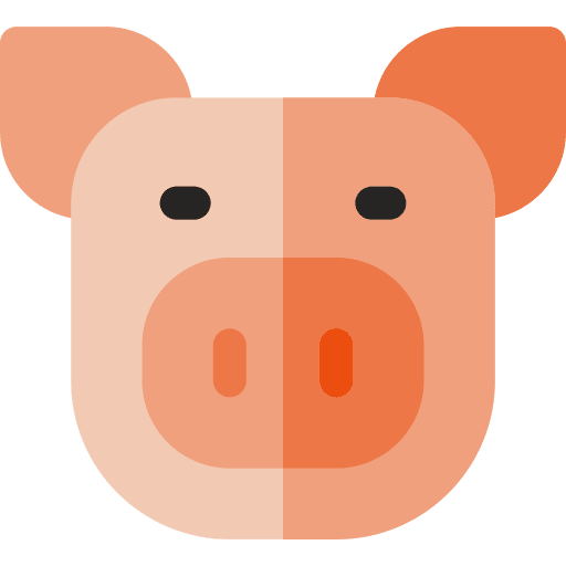 Pork mammal pig animals icon
