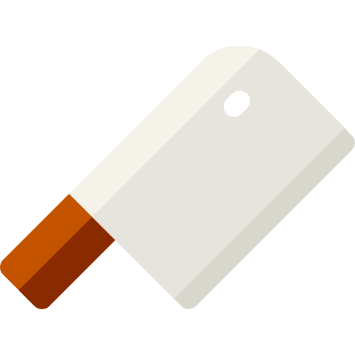 Cleaver butcher tools and utensils food and restaurant icon Cleaver butcher tools and utensils food and restaurant icon