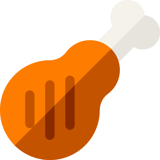 Chicken leg grill food and restaurant meat icon Chicken leg grill food and restaurant meat icon