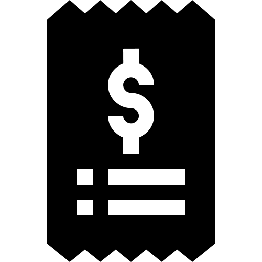 Receipt receipt invoice dollar icon