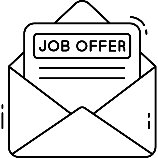 Job offer hiring letter opportunity icon