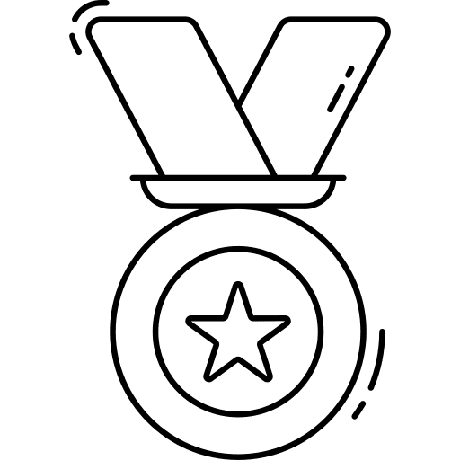 Medal insignia sports and competition winner icon
