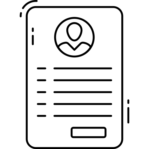 Resume portfolio application job icon