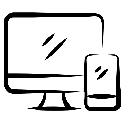 Responsive design monitor layout technology icon