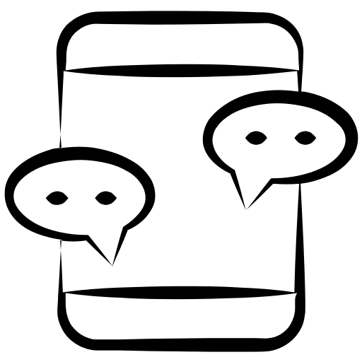 Chat chat phone mobile application icon Chat chat phone mobile application icon