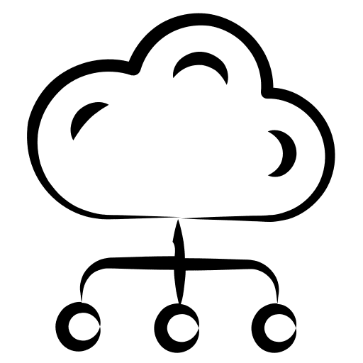 Cloud computing technology data server icon Cloud computing technology data server icon