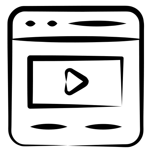 Video player music and multimedia smartphone responsive design icon Video player music and multimedia smartphone responsive design icon