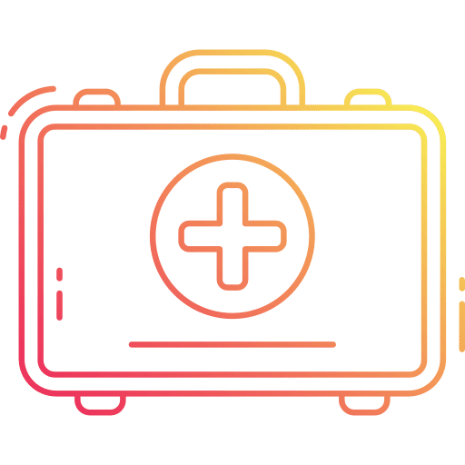 First aid kit healthcare medical kit emergency icon First aid kit healthcare medical kit emergency icon