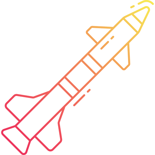 Missile security weapon army icon