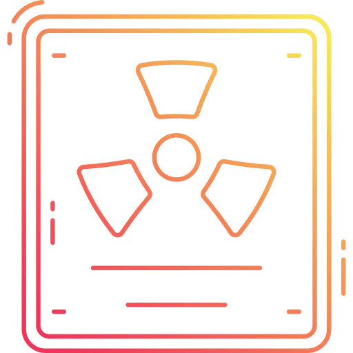 Radiation monitor signaling computer icon Radiation monitor signaling computer icon