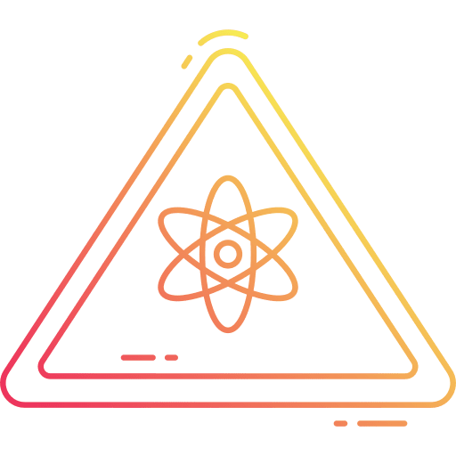 Toxic shapes and symbols hazard nuclear icon Toxic shapes and symbols hazard nuclear icon