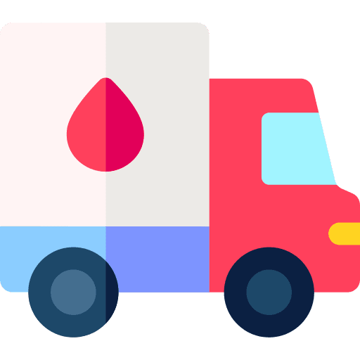 Blood donation emergency truck healthcare and medical blood donation icon Blood donation emergency truck healthcare and medical blood donation icon