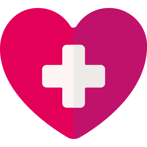 Heart cross heart hospital icon