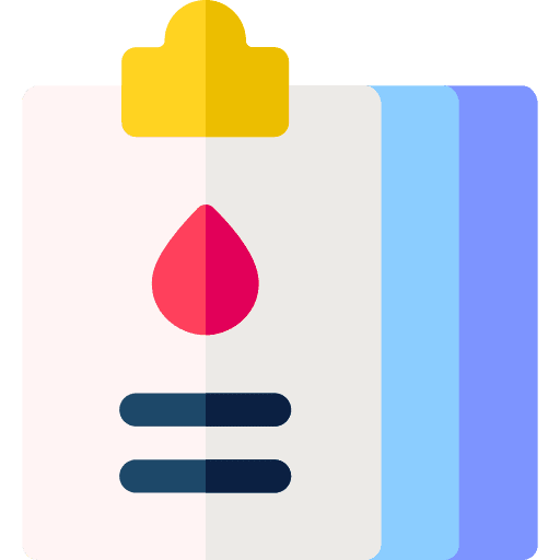 Results medical test test tube blood icon Results medical test test tube blood icon