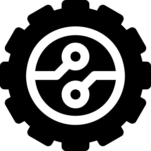 Digitalization cogwheel configuration digitalization icon Digitalization cogwheel configuration digitalization icon
