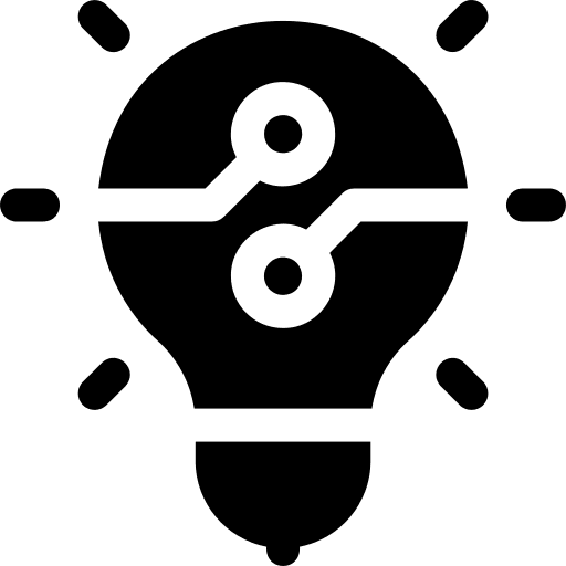 Idea digitalization light bulb idea icon