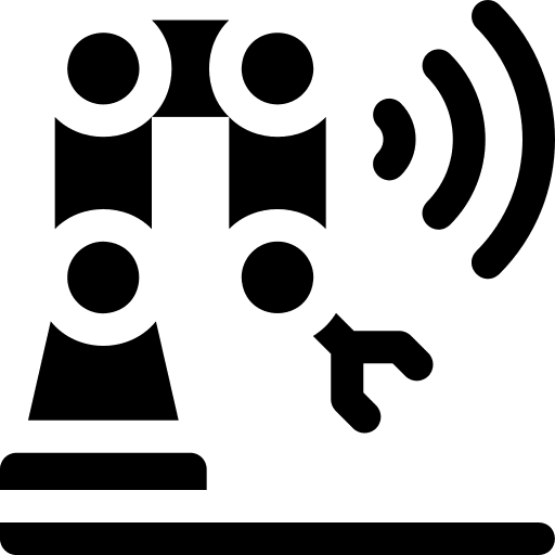 Automation electronics mechanical arm robotic arm icon Automation electronics mechanical arm robotic arm icon