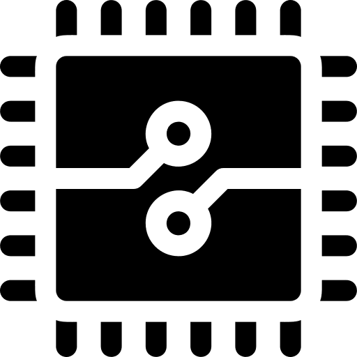 Chip cpu electronics processor icon Chip cpu electronics processor icon