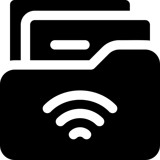 Data wifi signal archive folder icon Data wifi signal archive folder icon