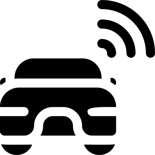 Smart car automobile communications electronics icon Smart car automobile communications electronics icon