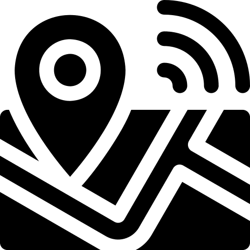 Tracking connection map pointer placeholder icon Tracking connection map pointer placeholder icon
