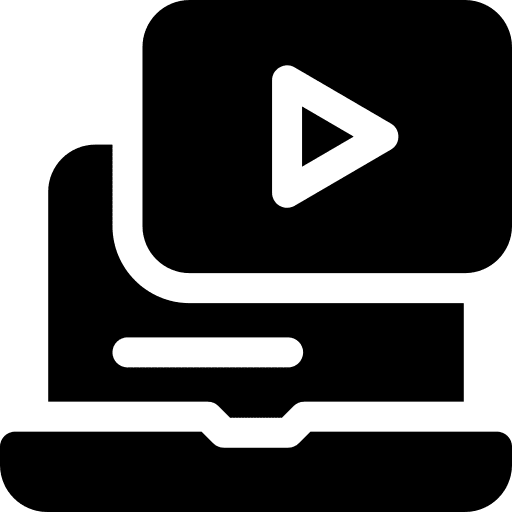 Video music player computer technology icon Video music player computer technology icon