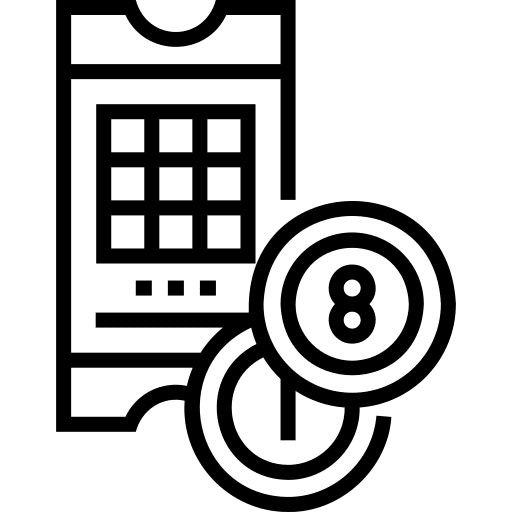 Lottery gambling bingo number icon Lottery gambling bingo number icon