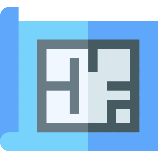 Blueprint graphic design draft document icon
