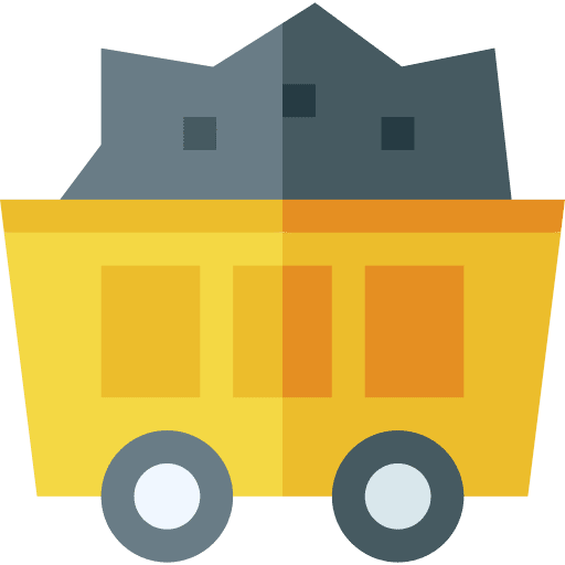Mining mining cart energy coal icon