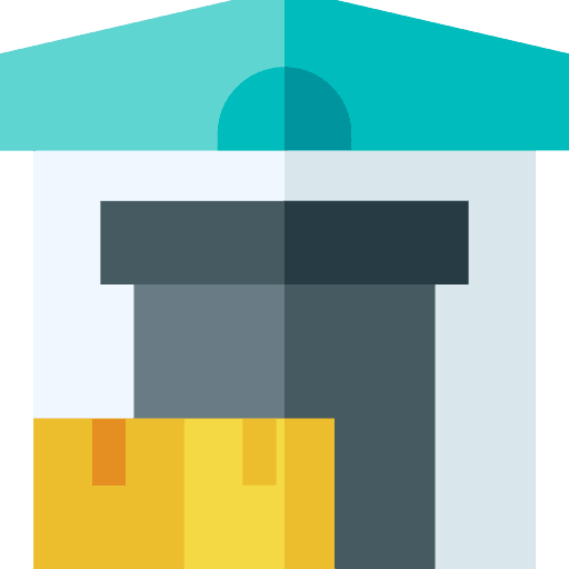 Warehouse transportation shipping and delivery stock icon
