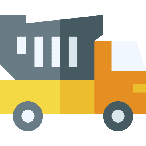 Dumper truck construction and tools loader mining icon Dumper truck construction and tools loader mining icon