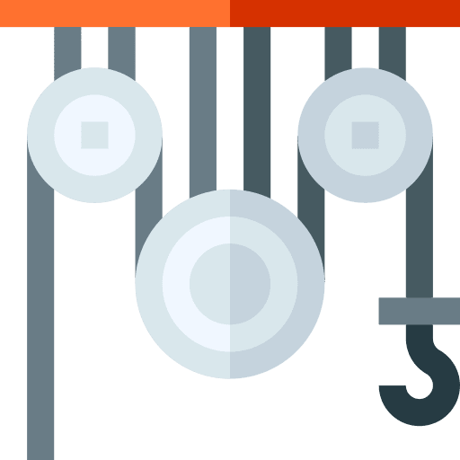 Pulley education industry manufacture icon Pulley education industry manufacture icon