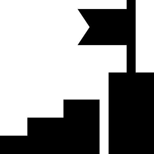 Career path growth business and finance objective icon
