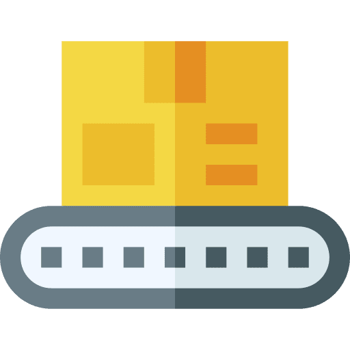 Conveyor belt shipping shipping and delivery production icon Conveyor belt shipping shipping and delivery production icon
