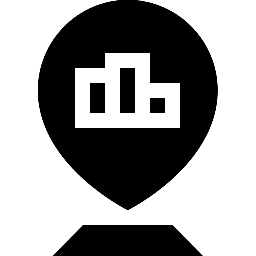 Location placeholder maps and location analysis icon